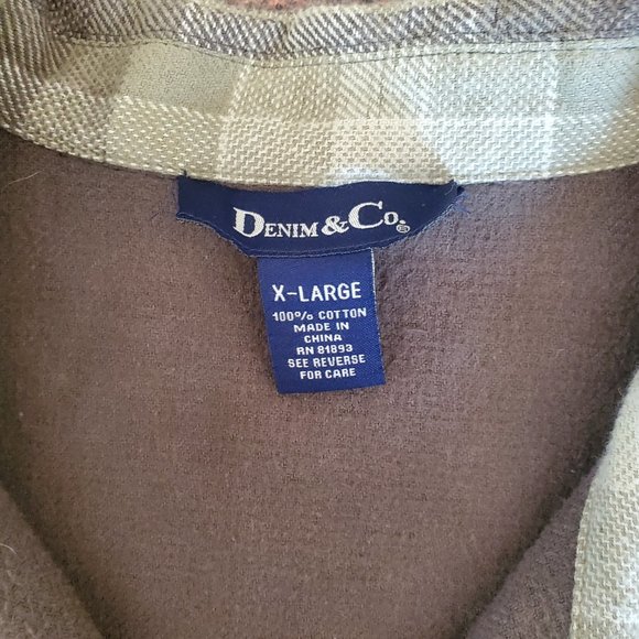 Used women's XL 100% cotton Denim & Co. jacket - Picture 4 of 5